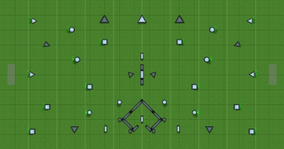 Screen ze hry 2D Paintball
