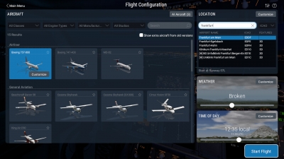 Screen ze hry X-Plane 11