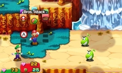 Screen ze hry Mario & Luigi: Superstar Saga plus Bowsers Minions