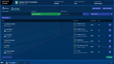 Screen ze hry Football Manager 2018