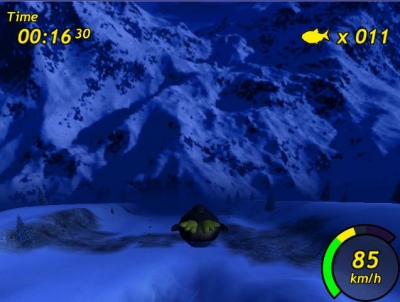 Screen ze hry Tux Racer