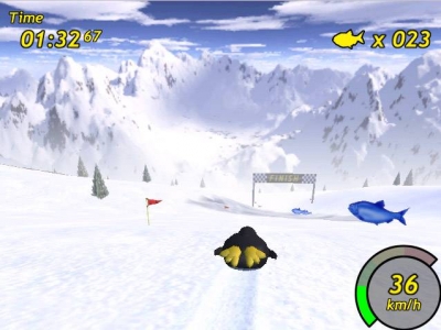 Screen ze hry Tux Racer