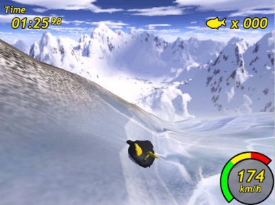 Screen ze hry Tux Racer