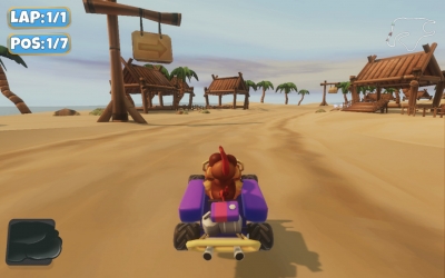 Screen ze hry Moorhuhn Kart