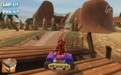 Screen ze hry Moorhuhn Kart