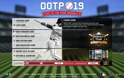 Screen ze hry Out of the Park Baseball 19