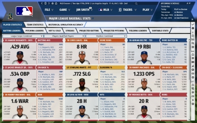 Screen ze hry Out of the Park Baseball 19