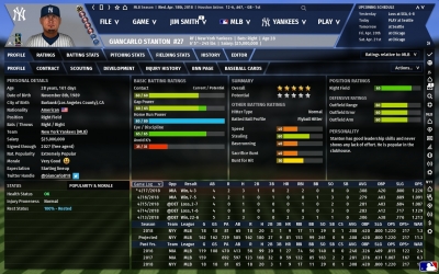 Screen ze hry Out of the Park Baseball 19