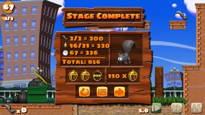 Screen ze hry Psycho Squirrels