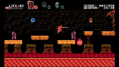 Screen ze hry Bloodstained: Curse of the Moon