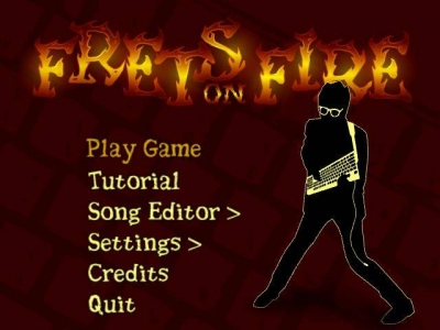 Screen ze hry Frets on Fire