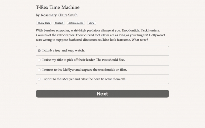 Screen ze hry T-Rex Time Machine