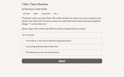 Screen ze hry T-Rex Time Machine
