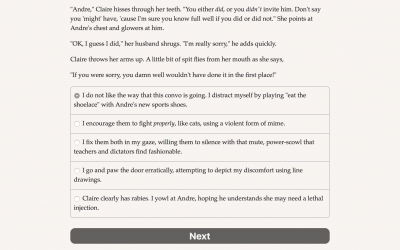 Screen ze hry Choice of the Cat