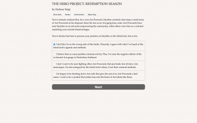 Screen ze hry The Hero Project: Redemption Season
