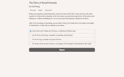 Screen ze hry The Hero of Kendrickstone