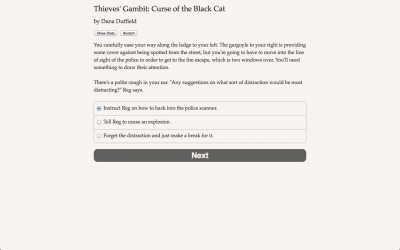 Screen ze hry Thieves Gambit: The Curse of the Black Cat