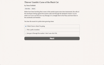 Screen ze hry Thieves Gambit: The Curse of the Black Cat