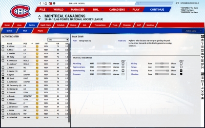 Screen ze hry Franchise Hockey Manager 5