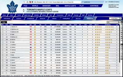 Screen ze hry Franchise Hockey Manager 5
