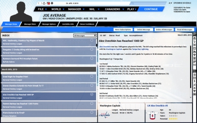 Screen ze hry Franchise Hockey Manager 5