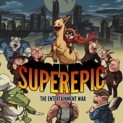 Artwork ke hře SuperEpic: The Entertainment War