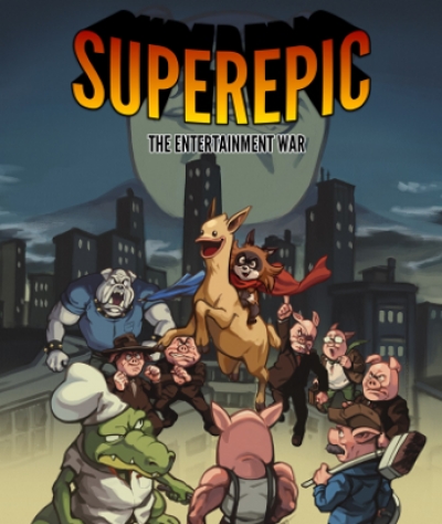 Artwork ke hře SuperEpic: The Entertainment War