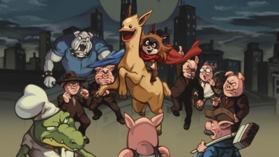 Artwork ke hře SuperEpic: The Entertainment War