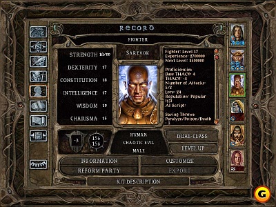 Screen Baldurs Gate II: Throne of Bhaal