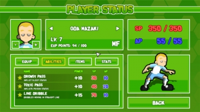 Screen ze hry Ganbare Super Strikers