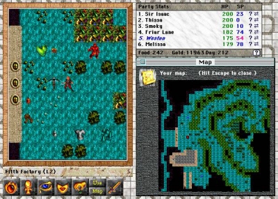 Screen ze hry Exile III: Ruined World