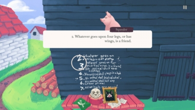 Screen ze hry Orwells Animal Farm