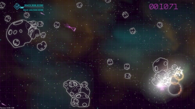 Screen ze hry Asteroids Recharged