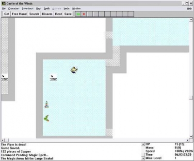 Screen ze hry Castle of the Winds