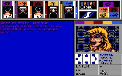Screen ze hry MegaTraveller 1: The Zhodani Conspiracy