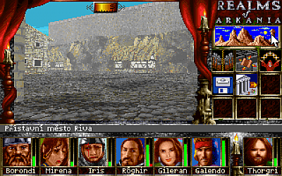 Screen ze hry Realms of Arkania: Shadows Over Riva