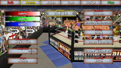 Screen ze hry Wrestling Empire