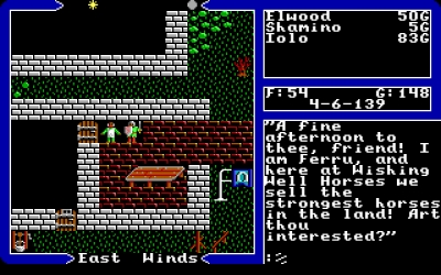 Screen ze hry Ultima V: Warriors of Destiny