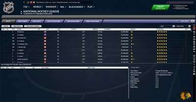 Screen ze hry Franchise Hockey Manager 7