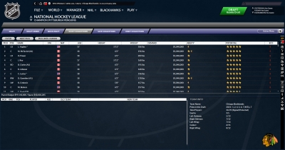 Screen ze hry Franchise Hockey Manager 7