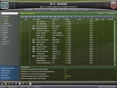 Screen ze hry Worldwide Soccer Manager 2007