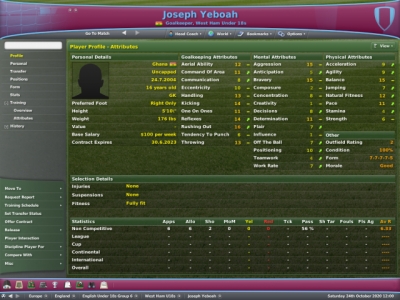Screen ze hry Worldwide Soccer Manager 2007