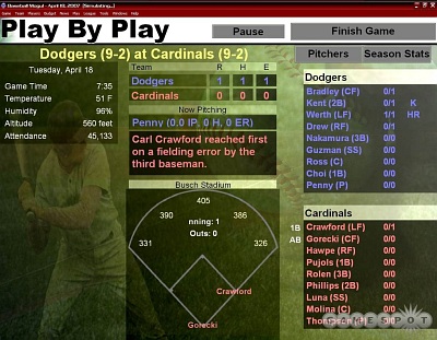 Screen Baseball Mogul 2006