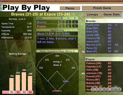 Screen Baseball Mogul 2005