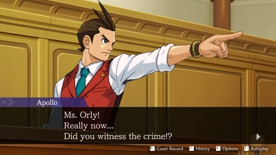 Screen ze hry Apollo Justice Ace Attorney Trilogy