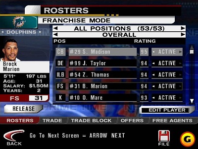 Screen ESPN NFL Prime Time 2002