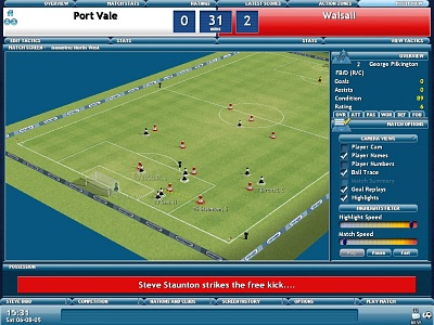 Screen Championship Manager 2006