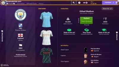 Screen ze hry Football Manager 2024