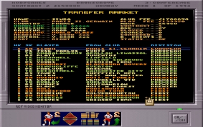 Screen ze hry Premier Manager 3
