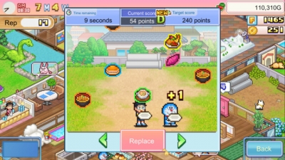 Screen ze hry Doraemon: Dorayaki Shop Story